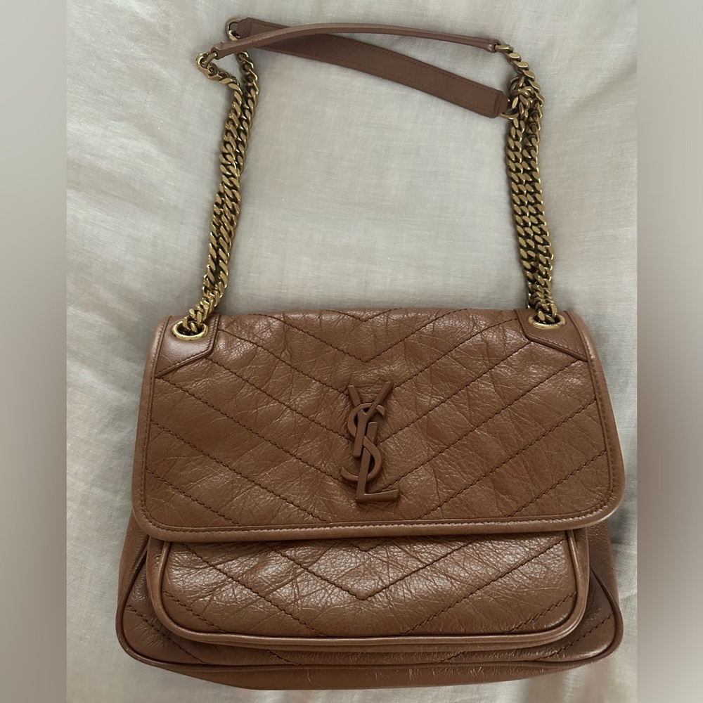 YSL Saint Laurent Medium Niki Bag in Caramel